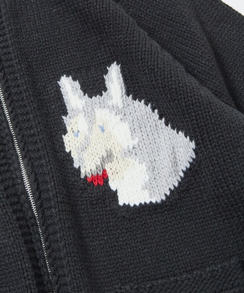 「FREAK'S STORE」 ニットカーディガン LARGE ブラック メンズ_画像7