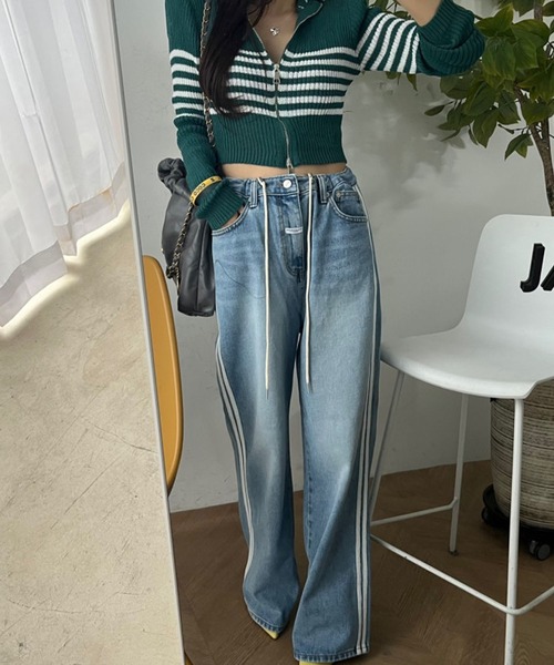 「meJane」 デニムパンツ M ブルー レディース_画像4