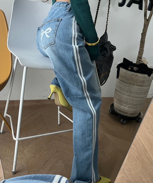 「meJane」 デニムパンツ M ブルー レディース_画像5