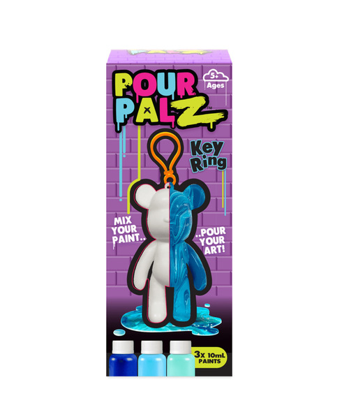 キーケース キーリング POUR PALZ ミニペイント ベアキーホルダー クマ