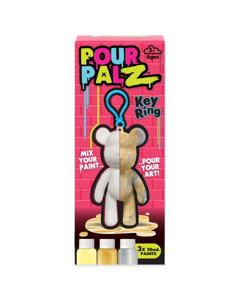 キーケース キーリング POUR PALZ ミニペイント ベアキーホルダー クマ