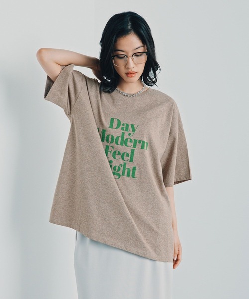 LEPSIM（レプシィム） tシャツ 半袖 カラー杢ロゴBIGT 1044463