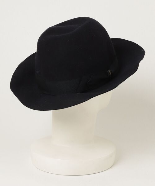 「Borsalino」 ハット - ネイビー レディース_画像2