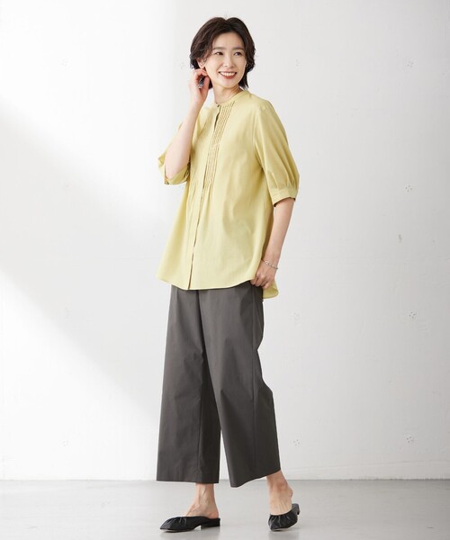 「J.PRESS」 半袖ブラウス 9 ネイビー レディース_画像7