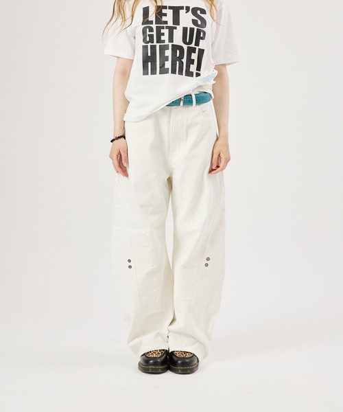 「FTW」 デニムパンツ MEDIUM オフホワイト レディース_画像5