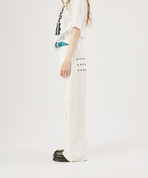 「FTW」 デニムパンツ MEDIUM オフホワイト レディース_画像7