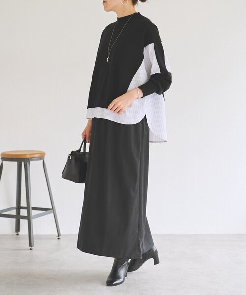 BEARDSLEY（ビアズリー） ロング スカート ウエストリブナロースカート