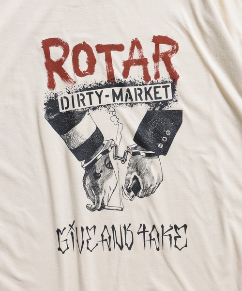 「ROTAR」 半袖Tシャツ X-LARGE サンドベージュ メンズ_画像4