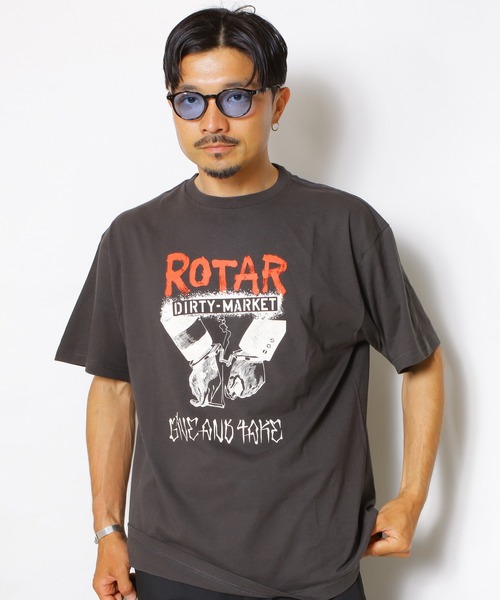 「ROTAR」 半袖Tシャツ X-LARGE サンドベージュ メンズ_画像9