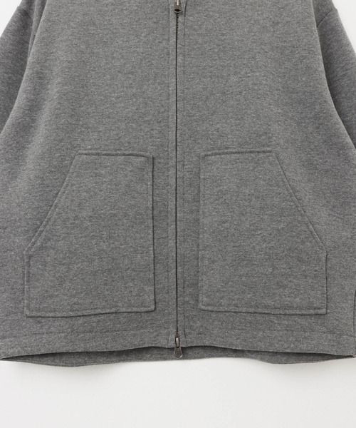 「andme」 「alma design」ノーカラージャケット L チャコールグレー レディース_画像7