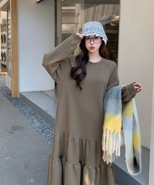 2ly2 ワンピース ティアード ロングスウェットワンピース : ZOZOTOWN