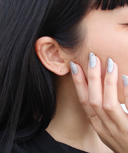 ピアス ふくりんダイヤピアス レディースの画像