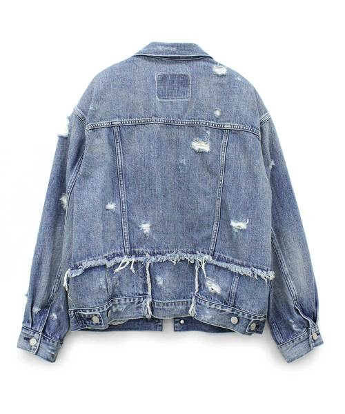 RNA オーバーサイズダメージ加工 デニムジャケット