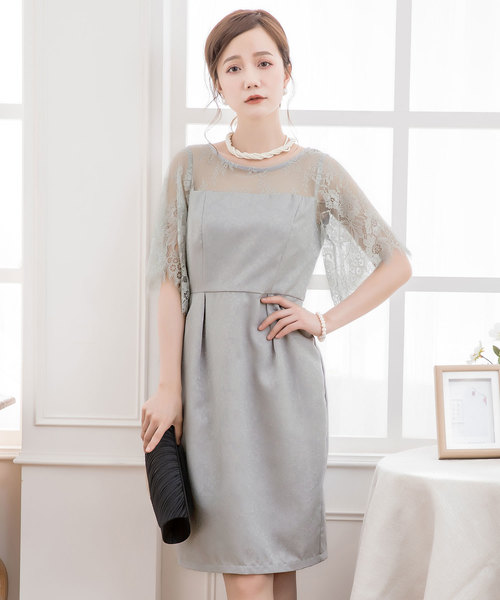 サイズ ブ ドレス 通販 Paypayモール レース5分袖ワンピースドレスパーティードレス Zozotown Paypay