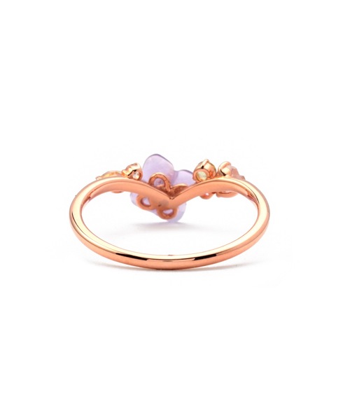 指輪 リング 6月誕生花 K10 ピンクゴールド アジサイ リング BLOOM/ブルーム レディースの画像