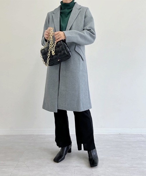 コート チェスターコート ロング丈チェスターコート レディース