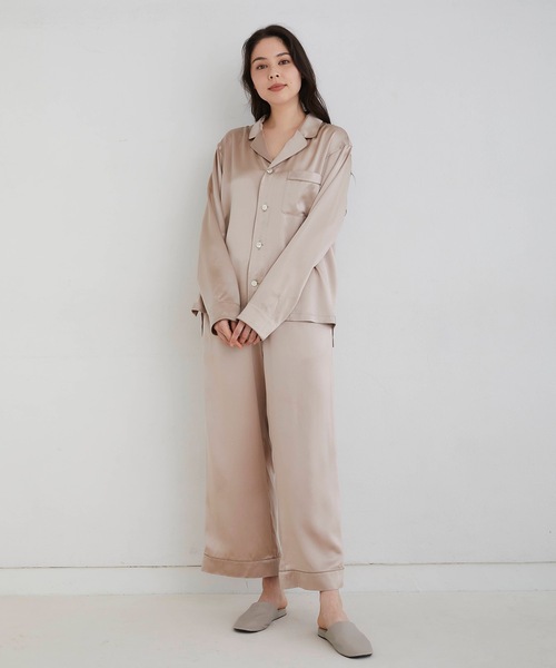 【タグ付き未使用】Foo Tokyo シルクパジャマ ボトムス グリーン Foo Tokyo（フートウキョウ） パジャマ ルームウェア 「ボトムス