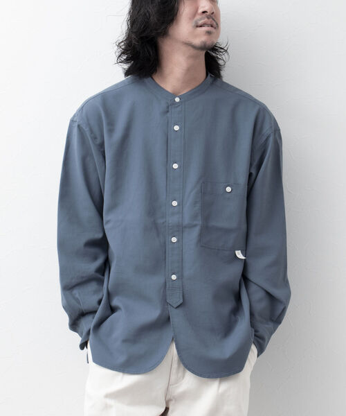 NOLLEY'S goodman シャツ ブラウス NORMANDY SHIRT バンドカラーシャツ