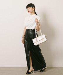 トリトーンレザースカート FILLMORE 本革 アシンメトリーフレアスカート レザースカート