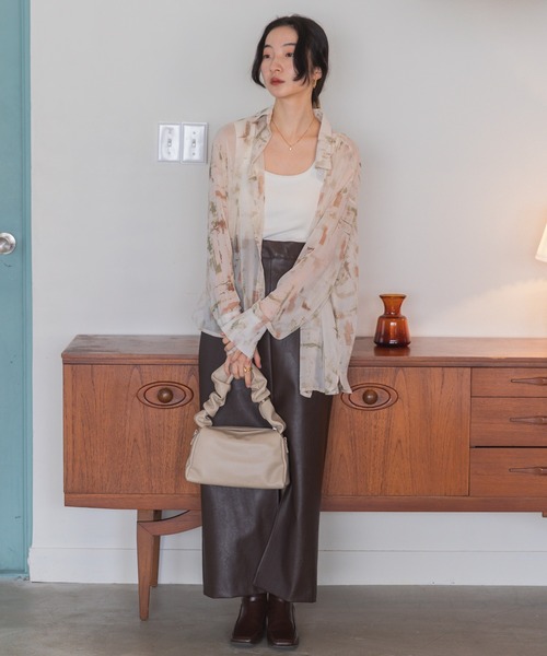 ADOREのフェイクレザースカート(シルバー) 新品☆ スカート フェイクレザータイトロングスカート : ZOZOTOWN Yahoo