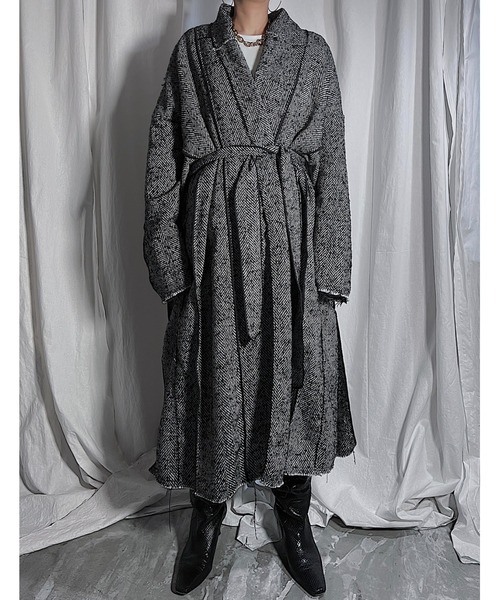 コート アウター HERRINGBONE MAXI GAWN レディース : ZOZOTOWN Yahoo 
