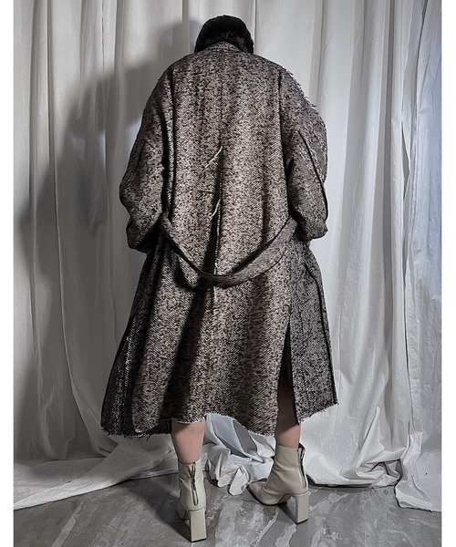 コート アウター HERRINGBONE MAXI GAWN レディース : ZOZOTOWN Yahoo