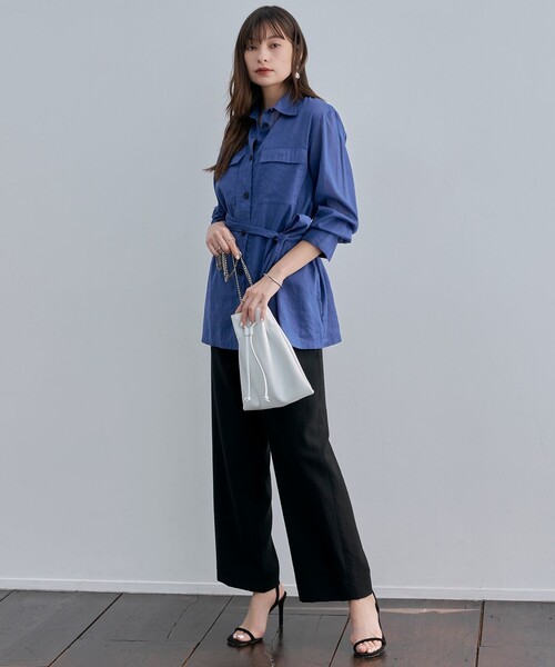 ブラウス シャツ 「洗える」ラミーコットンボイル シアーシャツ レディース ICB ブラウス シャツ 「洗える」ラミーコットンボイル シアー
