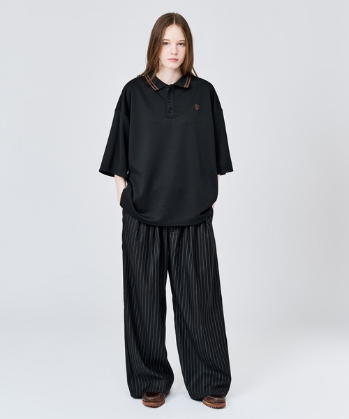 WETTEMPT ポロシャツ 半袖 MOSS STITCH LOOSE POLO SHIRT / 鹿の子
