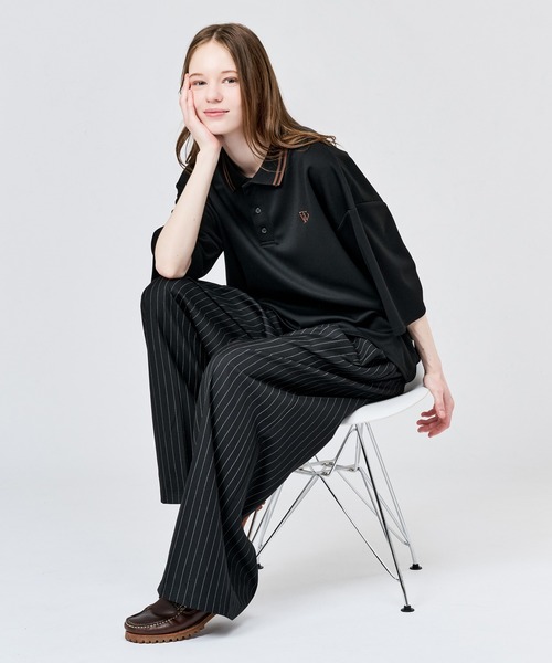 美品 TENDERLOIN MOSS STITCH POLO ポロシャツ M WETTEMPT ポロシャツ MOSS STITCH LOOSE POLO SHIRT / 鹿の子ルーズ