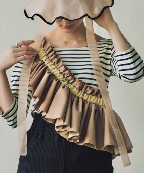 ORIENT MILLINERY DORA【ドーラ】Frilled Bag 黒 ORIENT MILLINERY ウエストポーチ ウエストバッグ DORA「ドーラ