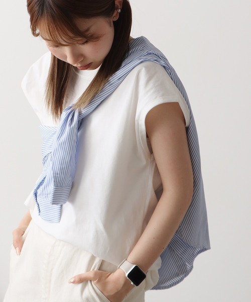 ロジャーR by 45rpm ユニセックスベスト ノースリーブトップス ROOP TOKYO tシャツ sleeveless T-shirt/ワイドノースリーブT