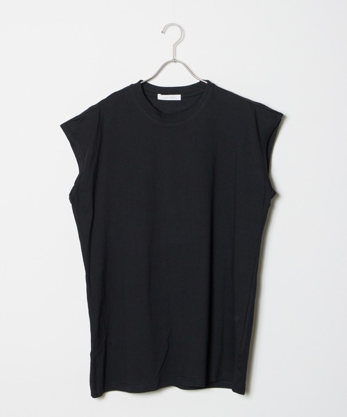 全3色 シャツ 立体ロゴ オーバーサイズ ユニセックス ソリッド ROOP TOKYO tシャツ sleeveless T-shirt/ワイドノースリーブT