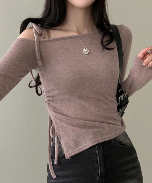 tシャツ サイドラップ2WAYトップス レディース styling/ tシャツ サイドラップ2WAYトップス レディース