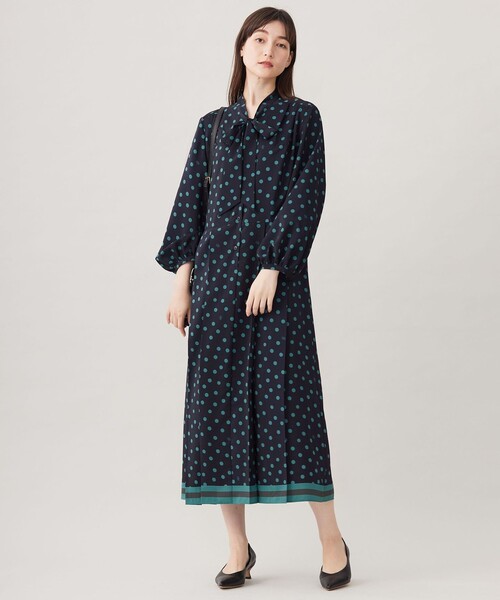 【新品未使用】自由区　ポルカドットプリント　ワンピース　38 自由区（ジユウク） ワンピース ポルカドットプリント ワンピース