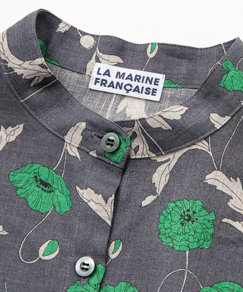 LA MARINE FRANCAISE ワンピース リネンフラワープリントワンピース 
