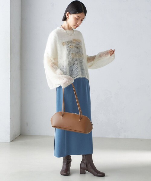 SHIPS（シップス） スカート 「手洗い可能」ジョーゼット ピンタック