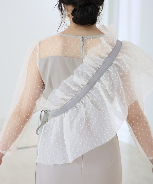 PourVous（プールヴー） ドレス 結婚式パーティードレス同窓会袖ありと