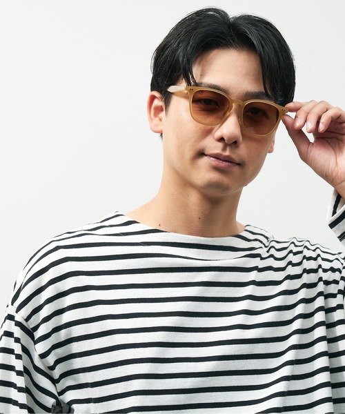 サングラス SUNCUTGlasses/UV100%CUT ウェリントン型 サングラス 黒縁 大きめ カラーレンズ 紫外線対策 UVカット_の画像