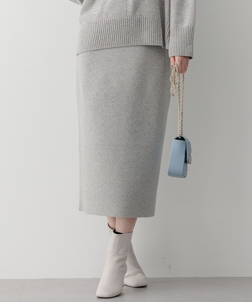 23区（ニジュウサンク） スカート 「洗える」カシミヤブレンド Iライン