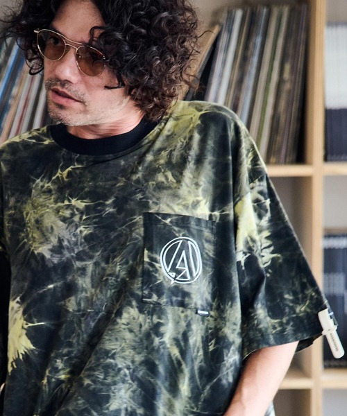 ADAM PATEK tシャツ mt9232-tie-dye embroidery short sleeve