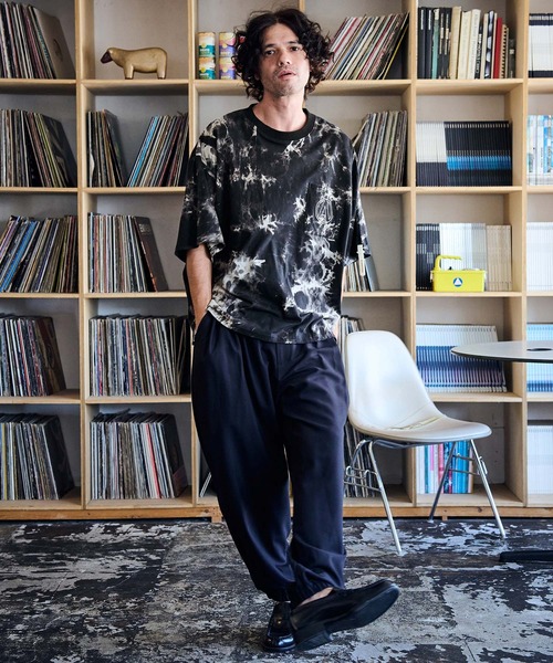 ADAM PATEK tシャツ mt9232-tie-dye embroidery short sleeve