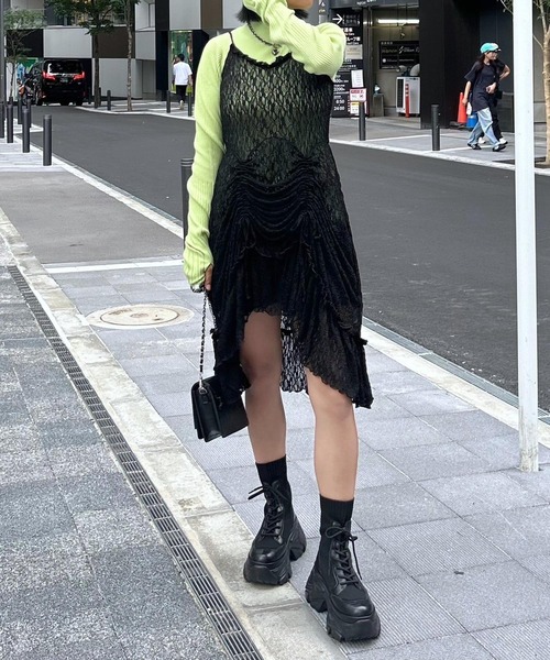 ❤️BCBCMAXAZRIA♡レース.ミニワンピース♡未使用品 PAGEBOY ワンピース WEB限定レースミニキャミワンピース