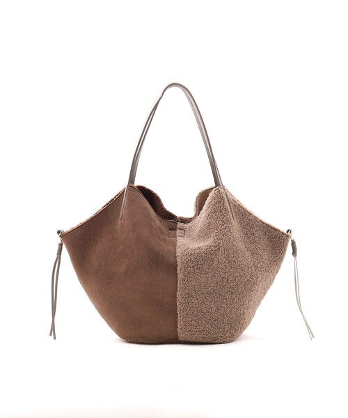 COOCO（クーコ） トートバッグ バイカラームートン風ビッグトート