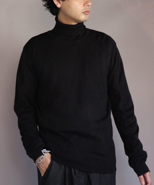 8 セーター ニット カシミヤタッチタートルネック メンズ レディース