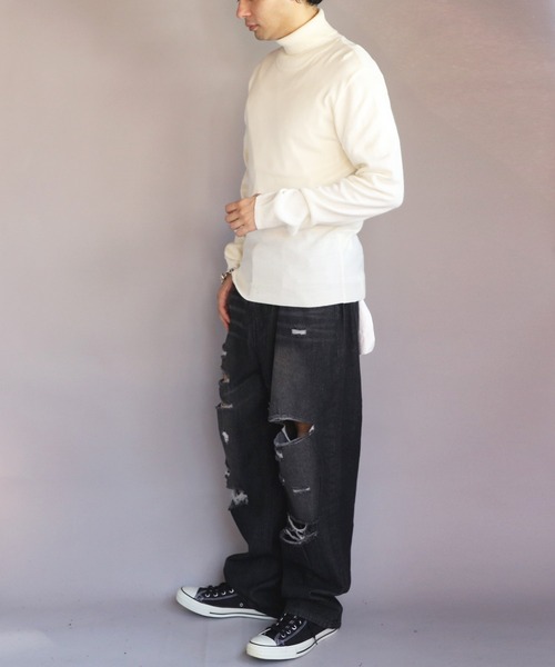 8 セーター ニット カシミヤタッチタートルネック メンズ レディース