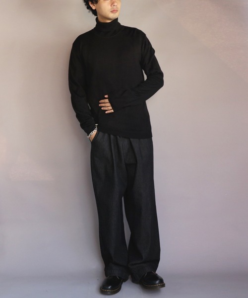 8 セーター ニット カシミヤタッチタートルネック メンズ レディース