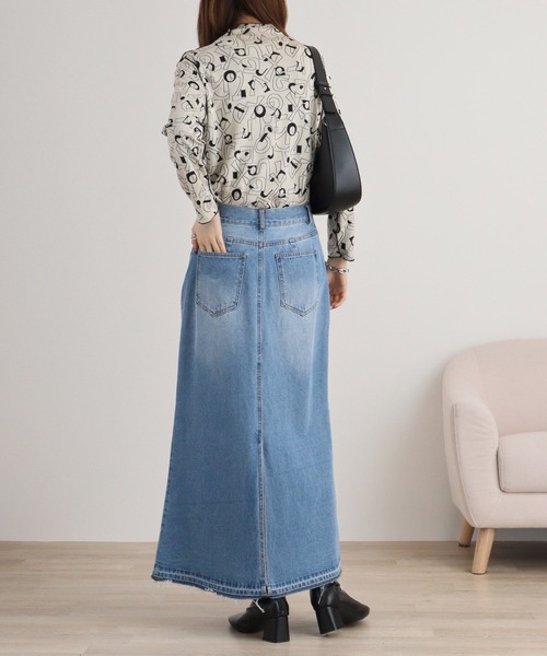 tシャツ BRODIAEA リバーシブル総柄ボトルネックプルオーバー レディース tシャツ BRODIAEA リバーシブル総柄ボトルネックプルオーバー