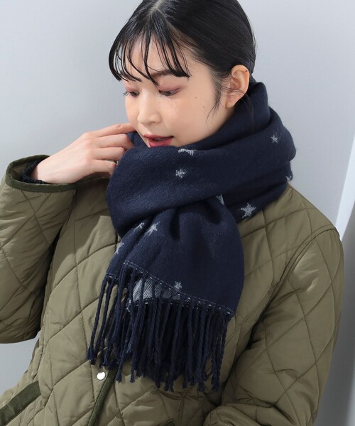 BEAMS HEART（ビームス ハート） マフラー ストール スター柄 ジャ