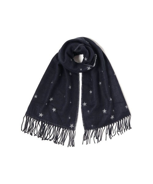 45R☆ウールジャカードのマフラーストール/ブルーギンガム♪ 45R☆ウールジャカードのマフラーストール/ブルーギンガム♪