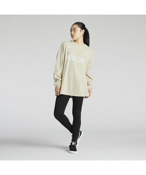 NEKO SAN 長袖Tシャツ ネイビー PUMA公式】ユニセックス NEKO-san x DYLAN グラフィック 長袖 T